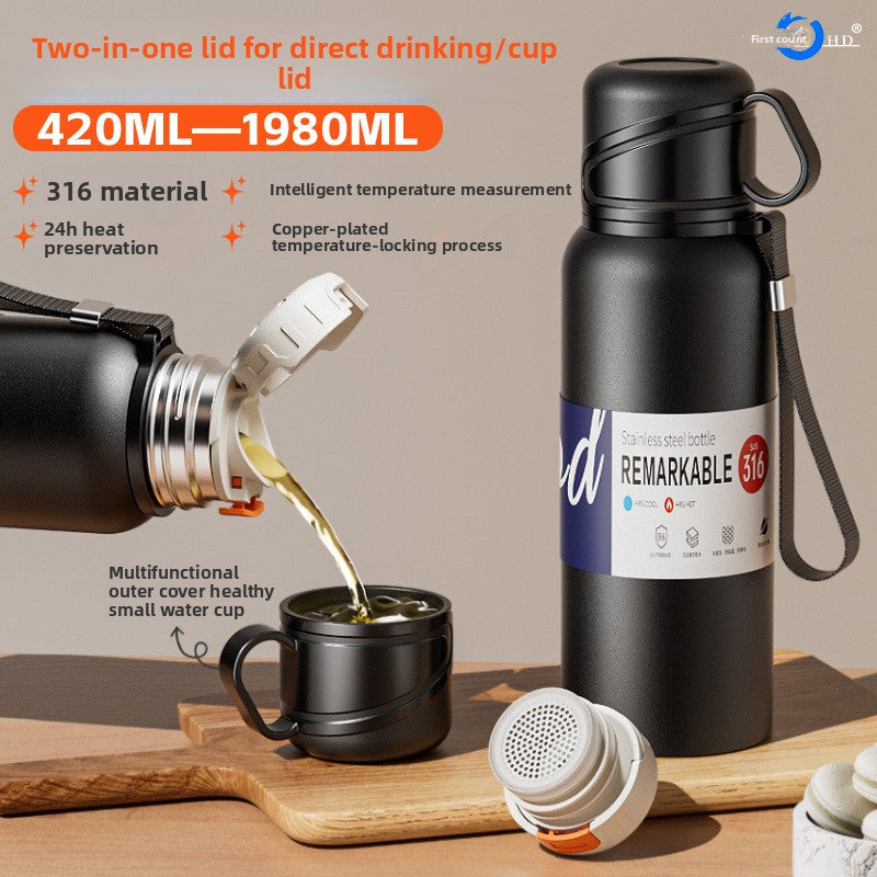 Tea Cup Bottiglia d'acqua sportiva motivazionale a colori  420ml, 620ml, 820ml, 1160ml, 1360ml, 1680ml, 1980ml