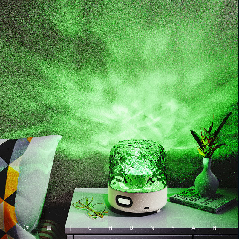 Bluetooth Speaker with Ripple Light , Creates a dynamic circular water wave visual projection for ambient lighting.
Triple Color & 16-Color Options: Offers both 3-color and 16-color variable lighting modes with smooth transitions