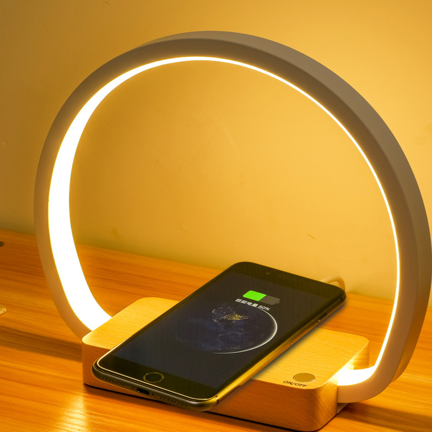 Wireless Charging Table Lamp with Night Light Wireless Charging: 10W wireless charging capability for convenient device powering