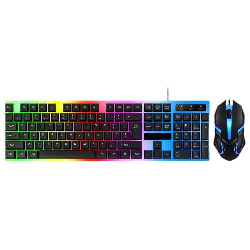 Gaming keyboard and mouse suit Luminous Keys - Backlit keyboard with glowing keys for enhanced visibility in low-light conditions
Mechanical Feel - Provides tactile feedback and responsive keystrokes for comfortable typing