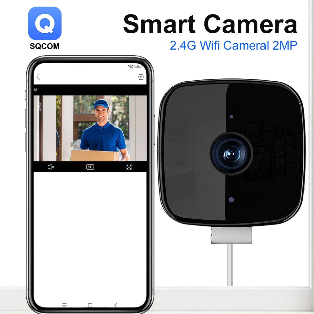 WiFi HD Night Vision Card Security Camera with Voice Intercom  1080p high-definition video with night vision capability for clear monitoring in low light.