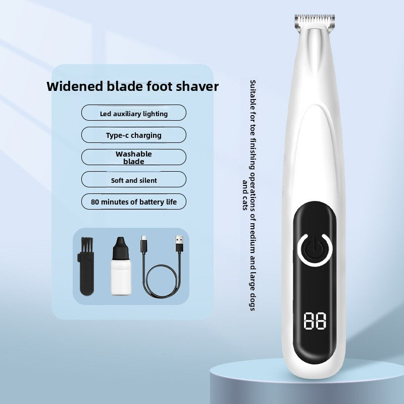 Pet foot shaving device
