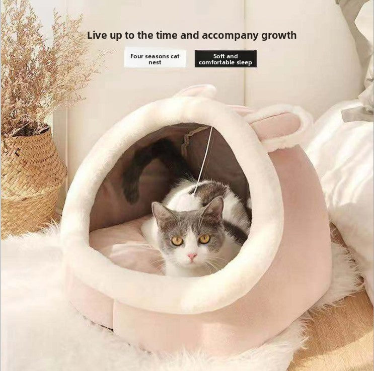 Cat Nest Four-season use: Suitable for year-round indoor and outdoor comfort
Enclosed design: Provides security and warmth for pets