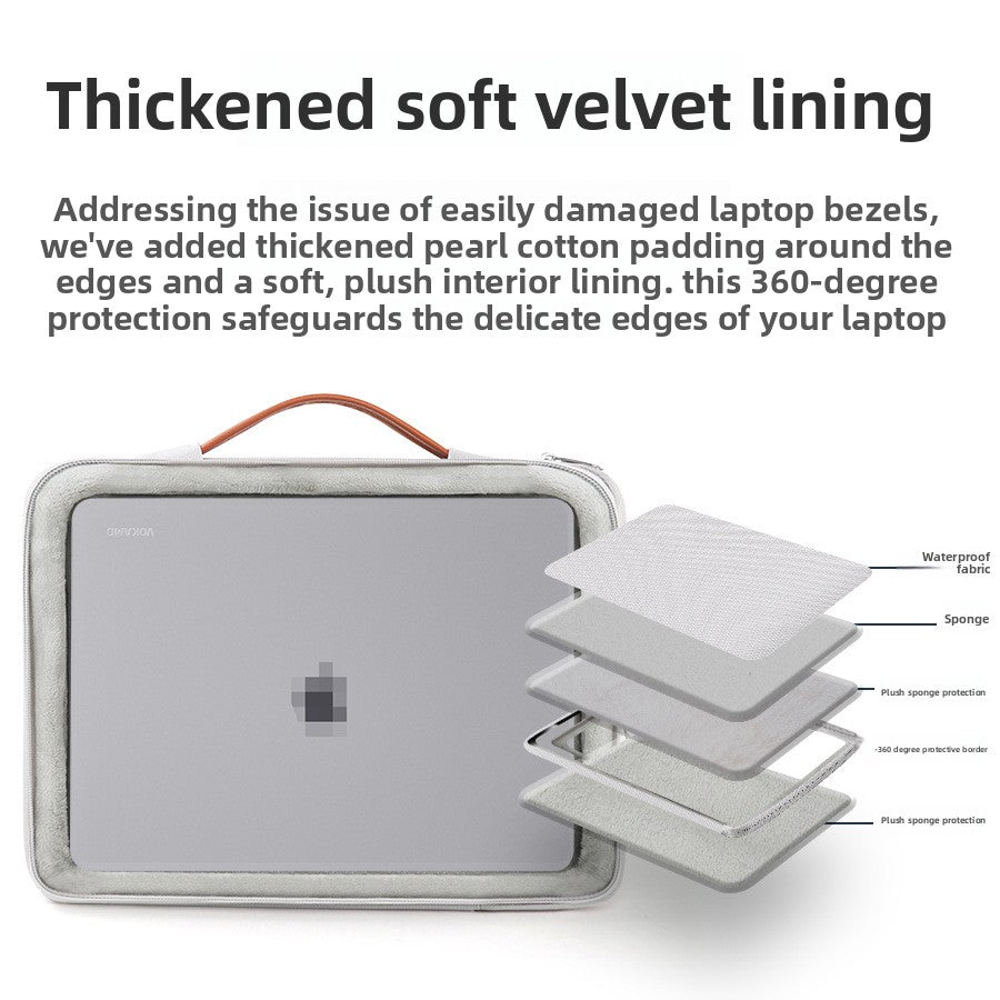 Protective Laptop Sleeve YKK Zipper - Premium quality zipper for smooth and durable performance
Shockproof Protection - Effectively safeguards laptops and tablets from impacts
Waterproof Material