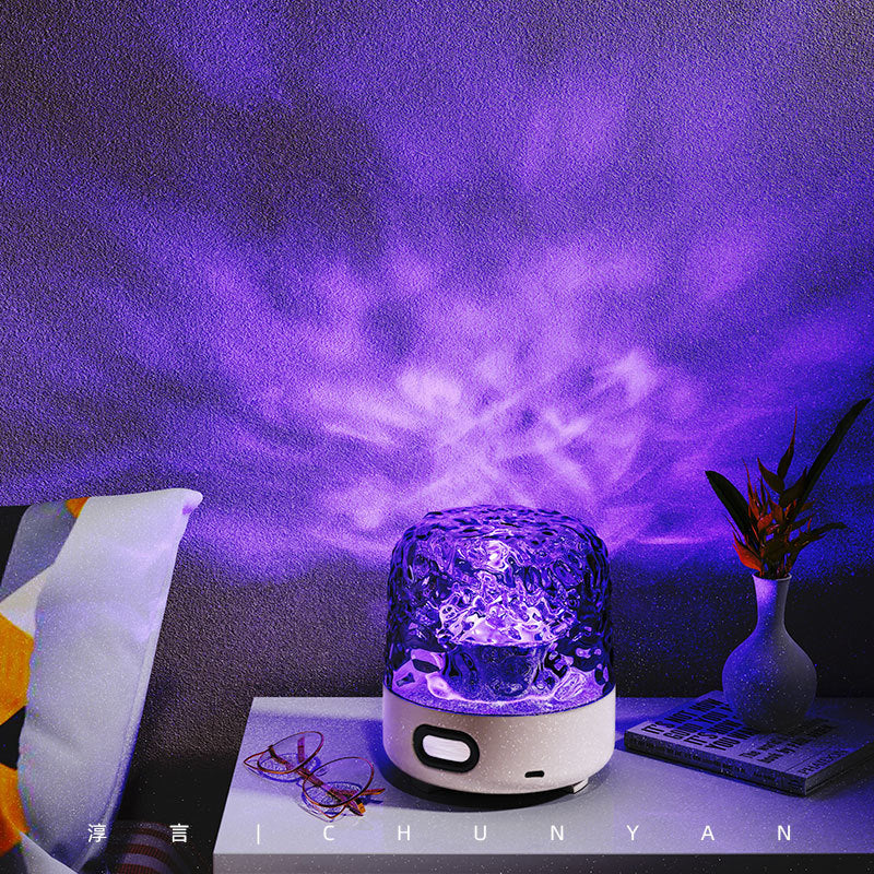 Bluetooth Speaker with Ripple Light , Creates a dynamic circular water wave visual projection for ambient lighting.
Triple Color & 16-Color Options: Offers both 3-color and 16-color variable lighting modes with smooth transitions