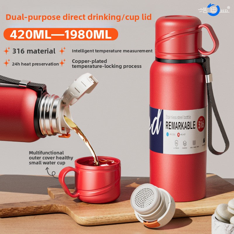 Tea Cup Bottiglia d'acqua sportiva motivazionale a colori  420ml, 620ml, 820ml, 1160ml, 1360ml, 1680ml, 1980ml