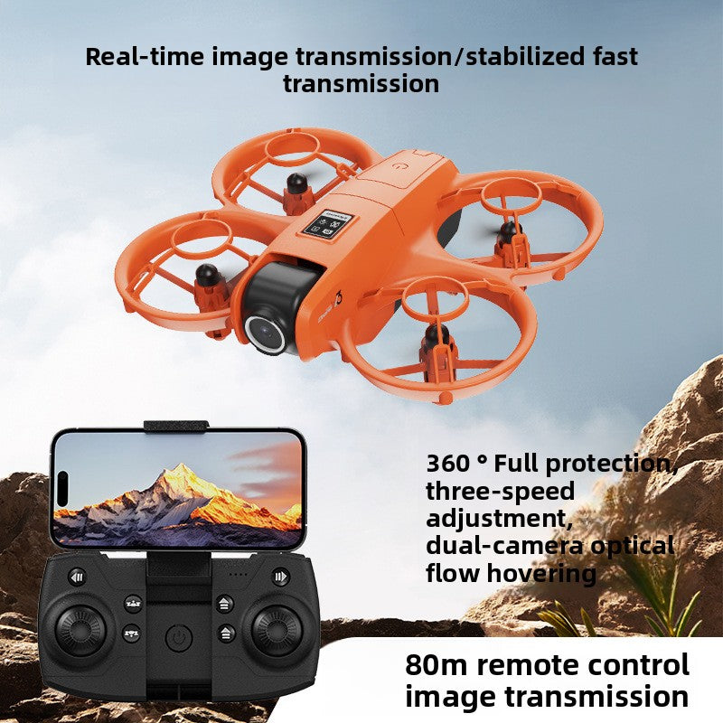 Mini Quadcopter with HD Dual Camera and Optical Flow Positioning Captures clear aerial photos and videos with dual cameras.
Optical Flow Positioning: Ensures stable hovering and precise flight control