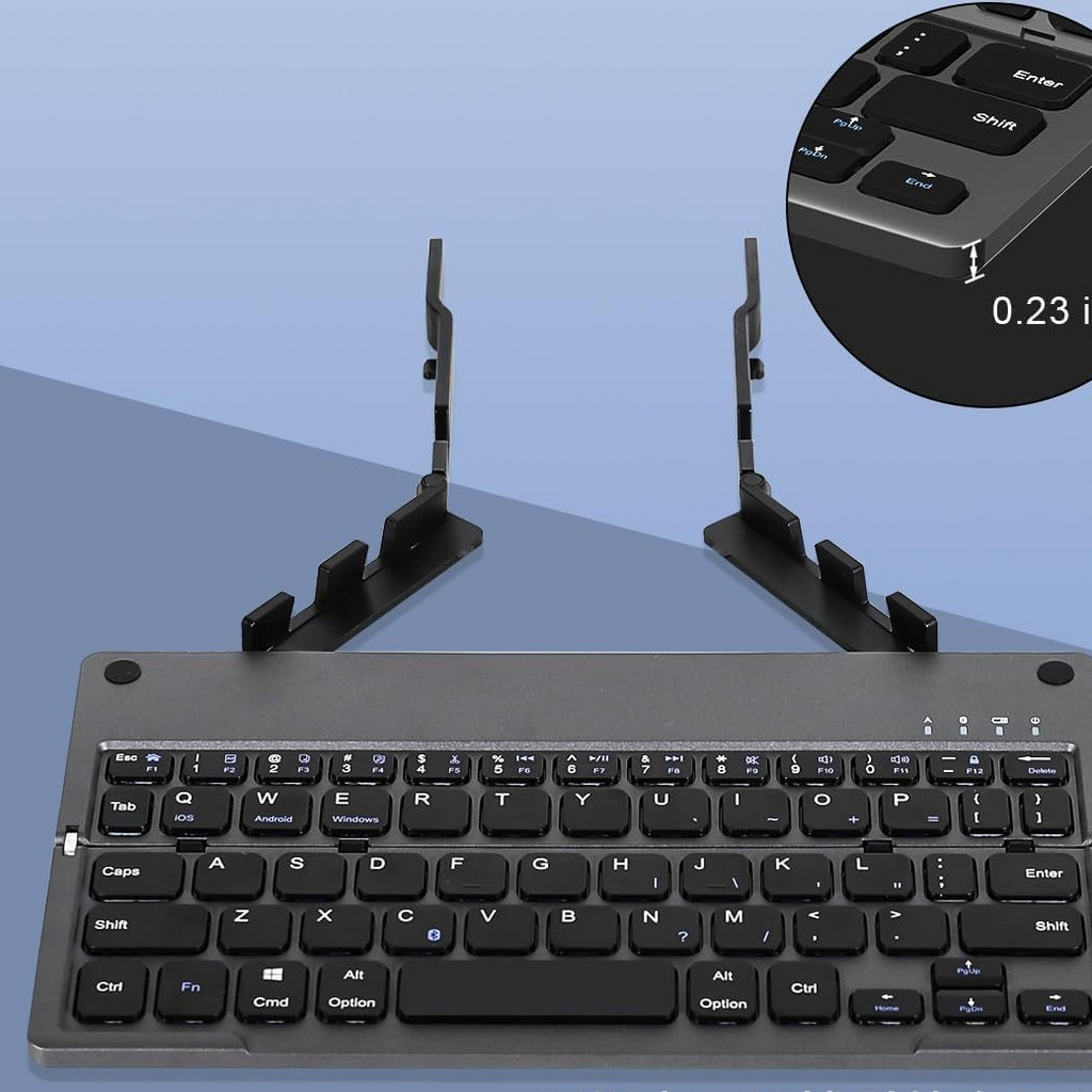 Bluetooth keyboard  Slim and lightweight for easy portability and storage