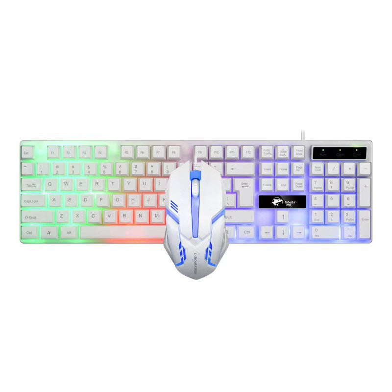 Gaming keyboard and mouse suit Luminous Keys - Backlit keyboard with glowing keys for enhanced visibility in low-light conditions
Mechanical Feel - Provides tactile feedback and responsive keystrokes for comfortable typing
