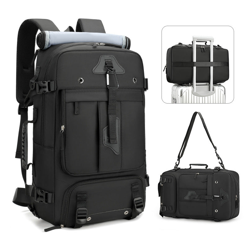 Super Large Capacity Backpack Large Capacity: 56-75L expandable storage for extended trips and outdoor adventures
Multi-functional Design: Features waterproof, breathable, and lightweight construction with dry-wet separation compartments